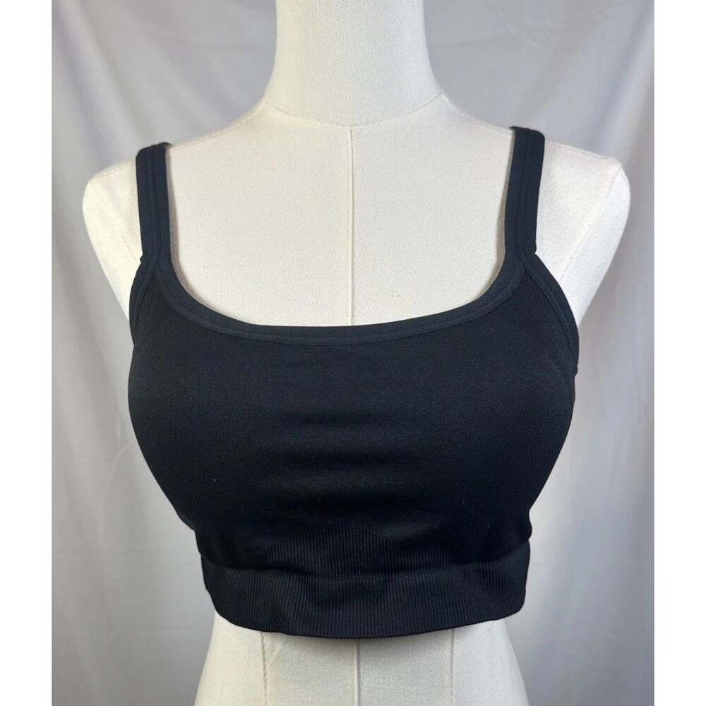 All In Motion Medium Seamless Support Racerback Cami Sports Bra Black X-Large